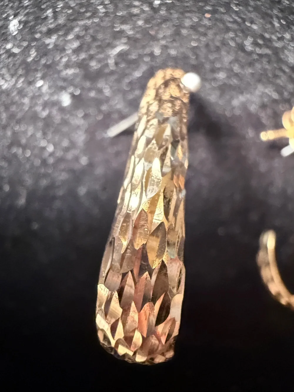 Hammered Gold Crescent Hoop Earrings for Women